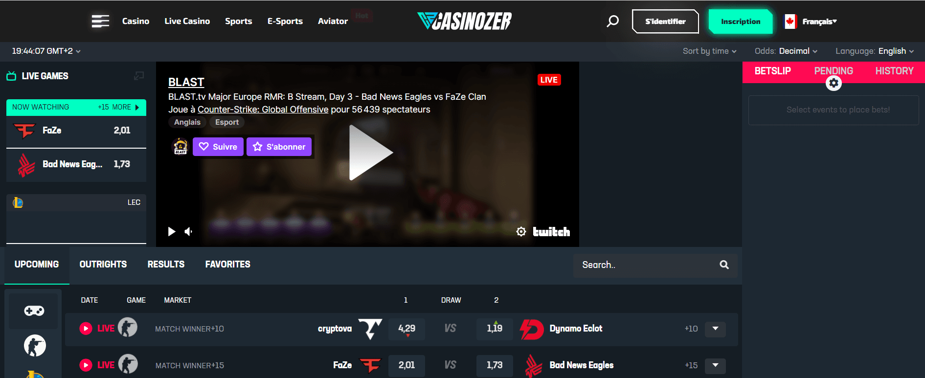 test casinozer