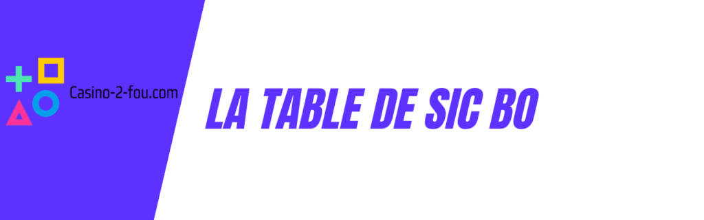 table de sic bo
