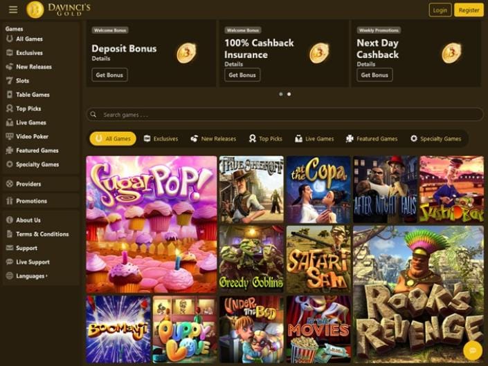 avis davinci gold casino