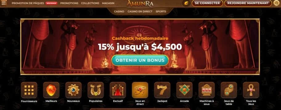Jeux Amunra Casino