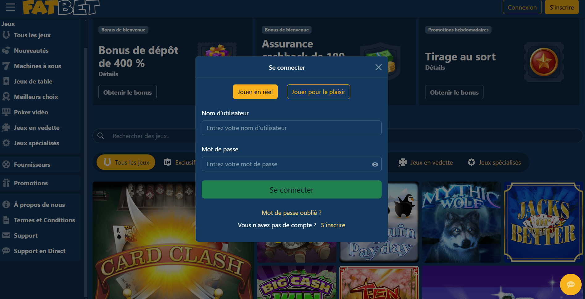 test fat bet casino
