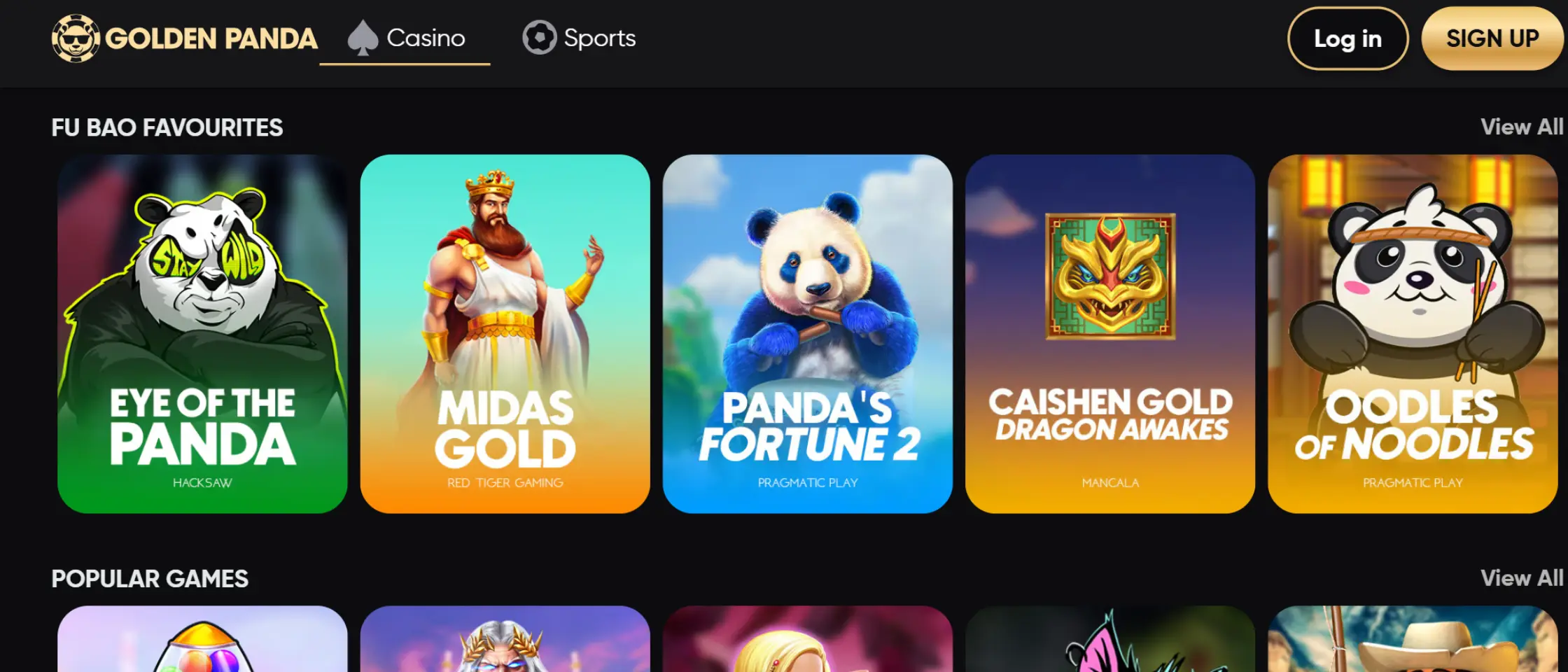 golden panda casino bonus