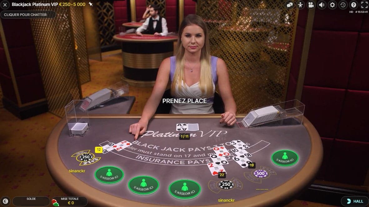 tables de jeu en français