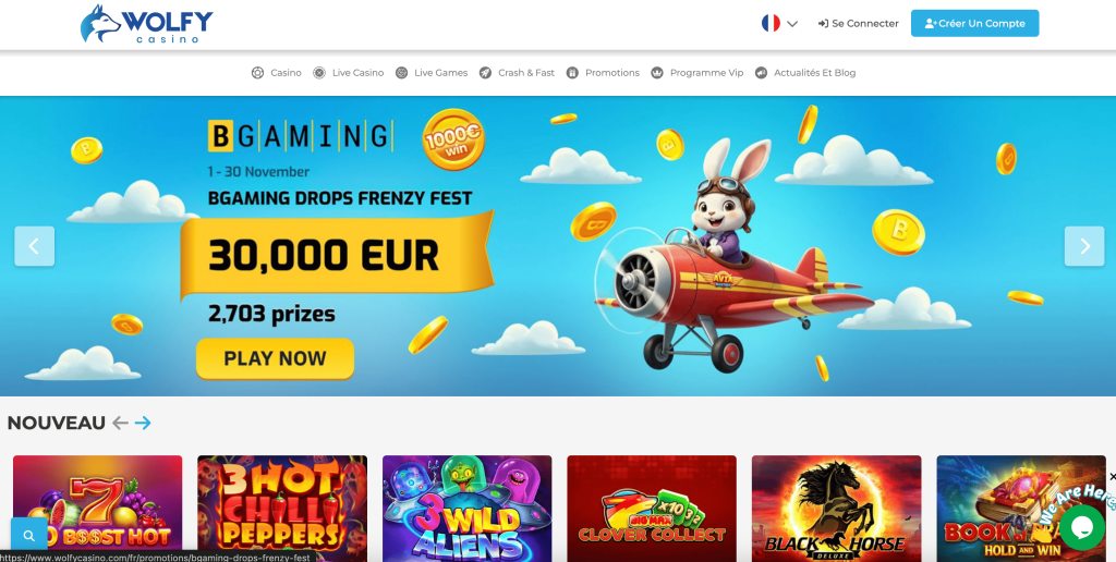 test wolfy casino