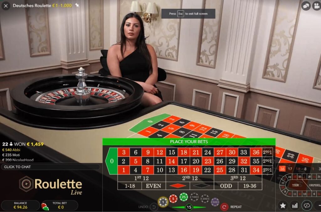 jouer à la roulette européenne